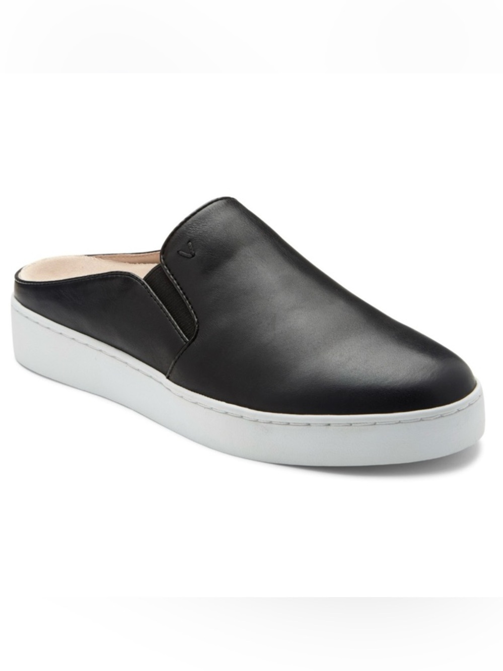 VIONIC Splendid Dakota Women's Slip-on Mule Leather Open back Black White Sz 8